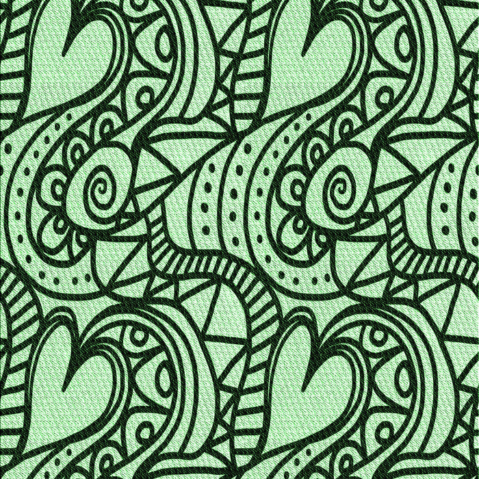 Machine Washable Transitional Dark Forest Green Rug, wshpat3007grn