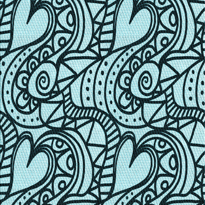 Patterned Deep-Sea Blue Rug, pat3007lblu