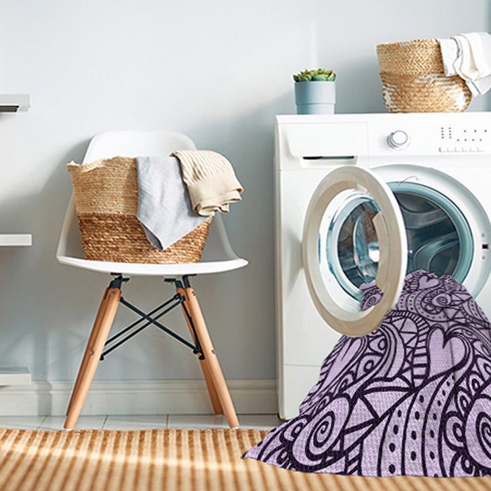 Machine Washable Transitional Blossom Pink Rug in a Washing Machine, wshpat3007pur