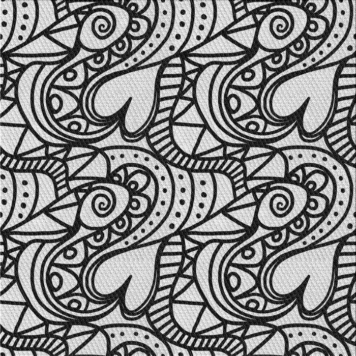 Square Patterned Charcoal Black Novelty Rug, pat3007