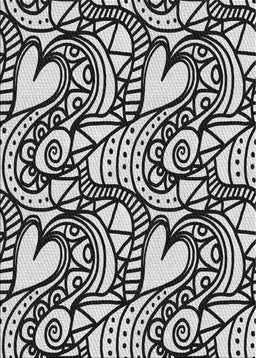 Patterned Charcoal Black Novelty Rug, pat3007