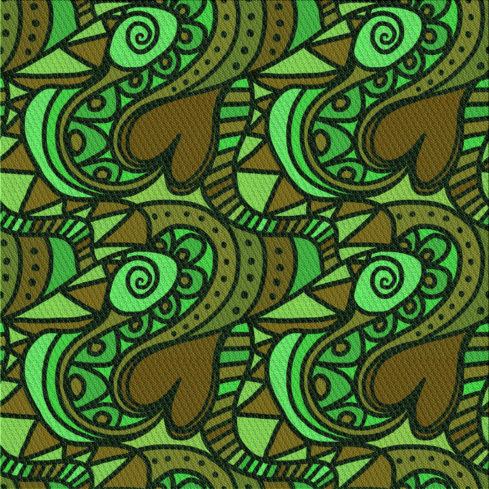 Round Patterned Dark Forest Green Rug, pat3008grn