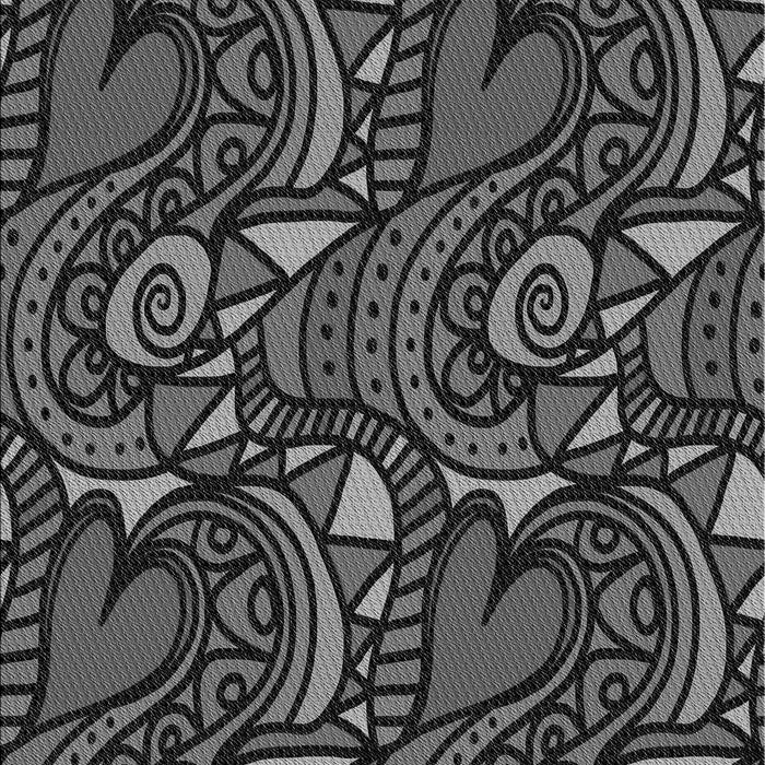 Patterned Charcoal Black Rug, pat3008gry