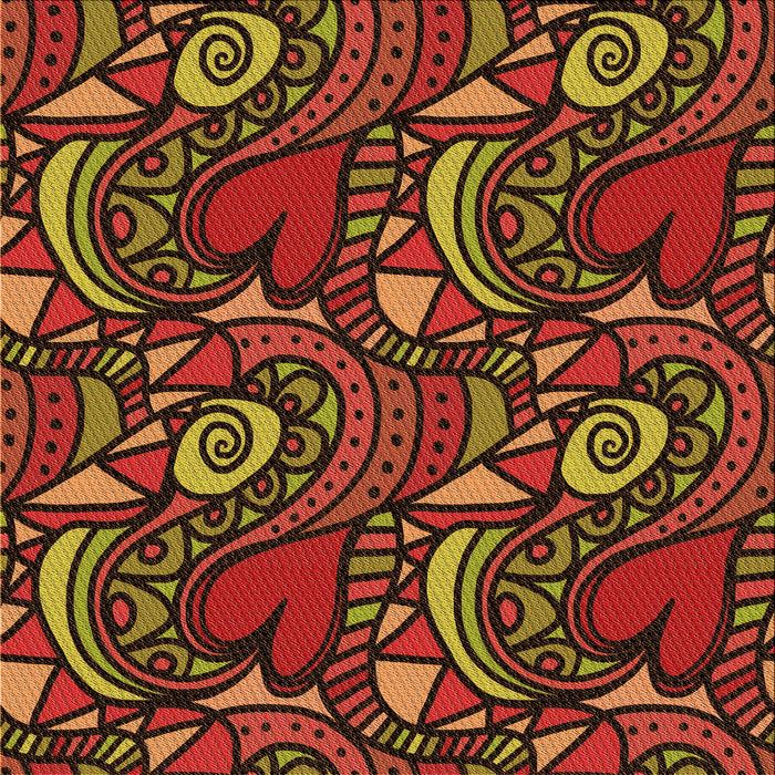 Round Patterned Dark Red Rug, pat3008org