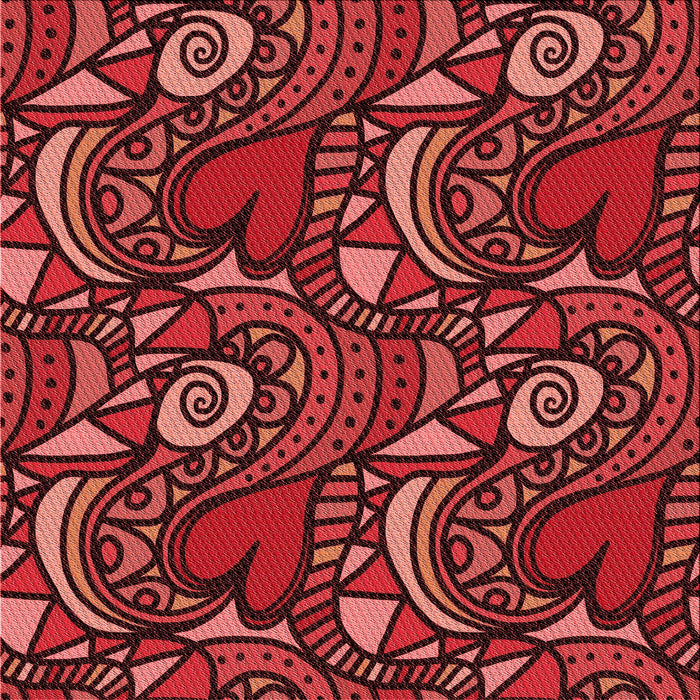 Round Patterned Red Rug, pat3008rd