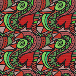 Square Patterned Dark Green Modern Rug, pat3008