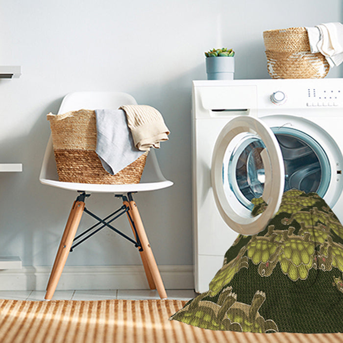 Machine Washable Transitional Chocolate Brown Rug in a Washing Machine, wshpat3009brn