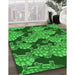 Machine Washable Transitional Green Rug in a Family Room, wshpat3009grn