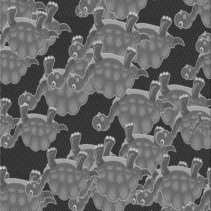 Machine Washable Transitional Dark Gray Black Rug, wshpat3009gry