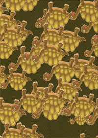 Machine Washable Transitional Yellow Rug, wshpat3009org