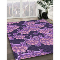 Patterned Orchid Purple Rug, pat3009pur