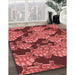 Machine Washable Transitional Red Rug in a Family Room, wshpat3009rd