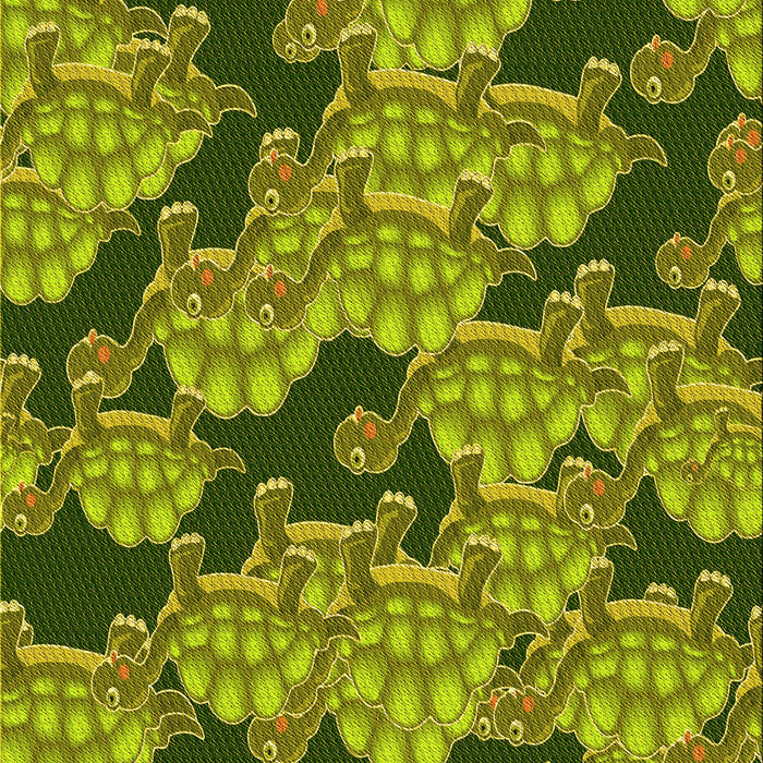 Patterned Green Rug, pat3009yw