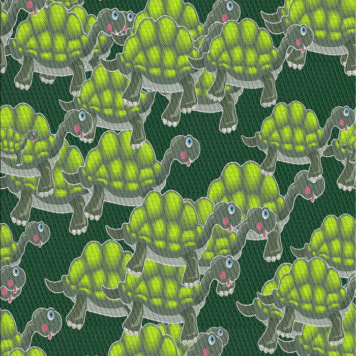 Patterned Dark Forest Green Novelty Rug, pat3009