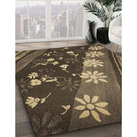 Patterned Milk Chocolate Brown Rug, pat301brn