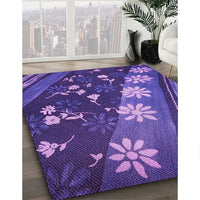 Patterned Bright Purple Rug, pat301pur