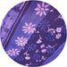 Square Patterned Bright Purple Rug, pat301pur