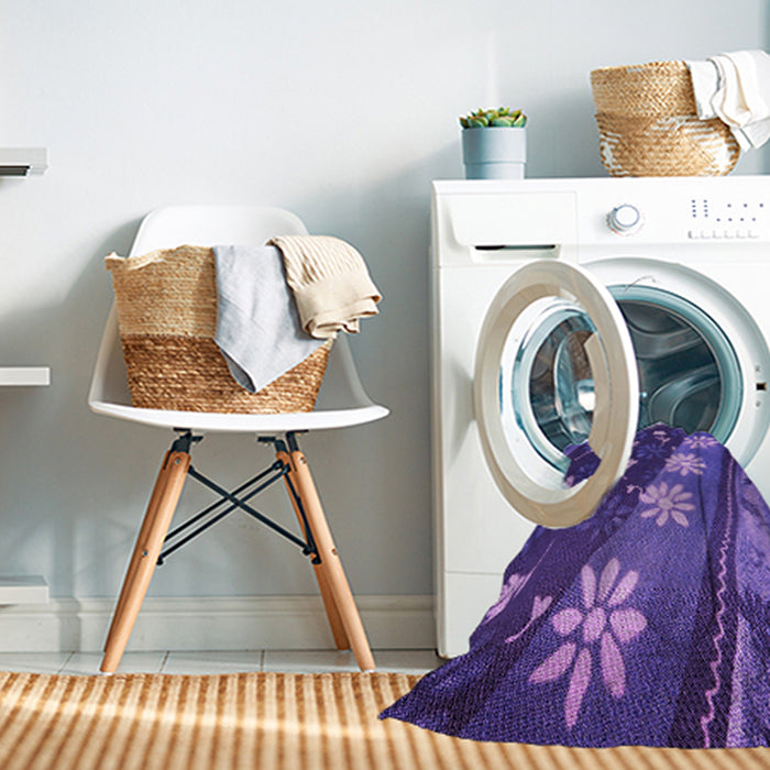 Machine Washable Transitional Bright Purple Rug in a Washing Machine, wshpat301pur