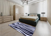 Patterned Night Blue Rug in a Bedroom, pat3010blu