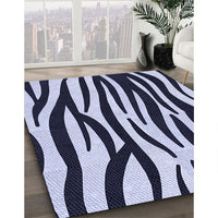 Patterned Night Blue Rug, pat3010blu