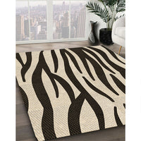 Patterned Deep Peach Orange Rug, pat3010brn