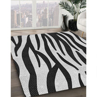 Patterned Charcoal Black Rug, pat3010gry