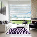 Machine Washable Transitional Blossom Pink Rug in a Kitchen, wshpat3010pur