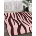 Machine Washable Transitional Deep Rose Pink Rug in a Family Room, wshpat3010rd