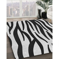 Patterned Light Gray Novelty Rug, pat3010