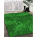 Patterned Green Rug in Family Room, pat3011grn