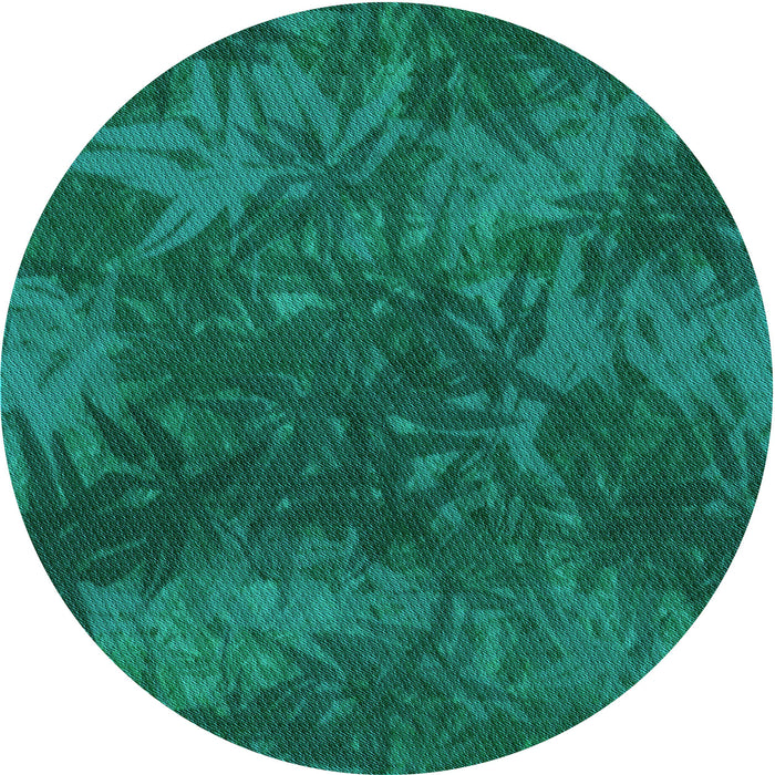 Square Patterned Medium Teal Green Rug, pat3011lblu