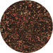 Square Patterned Saddle Brown Rug, pat3012brn