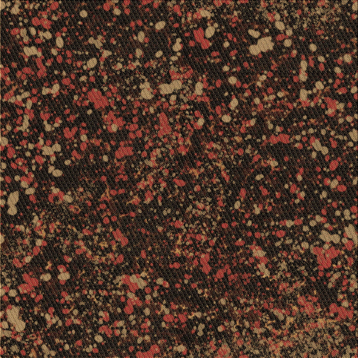 Round Patterned Saddle Brown Rug, pat3012brn