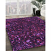 Machine Washable Transitional Purple Lily Purple Rug in a Family Room, wshpat3012pur