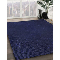 Patterned Night Blue Rug, pat3013blu