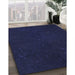 Patterned Night Blue Rug in Family Room, pat3013blu