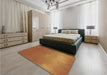 Patterned Mahogany Brown Rug in a Bedroom, pat3014brn