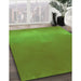 Patterned Seaweed Green Rug in Family Room, pat3014grn