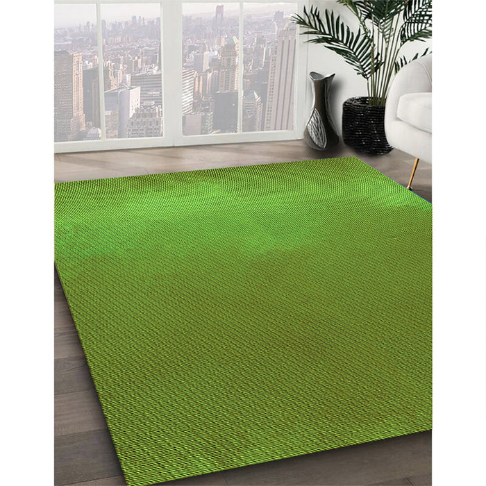 Machine Washable Transitional Seaweed Green Rug in a Family Room, wshpat3014grn