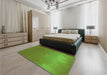 Patterned Seaweed Green Rug in a Bedroom, pat3014grn