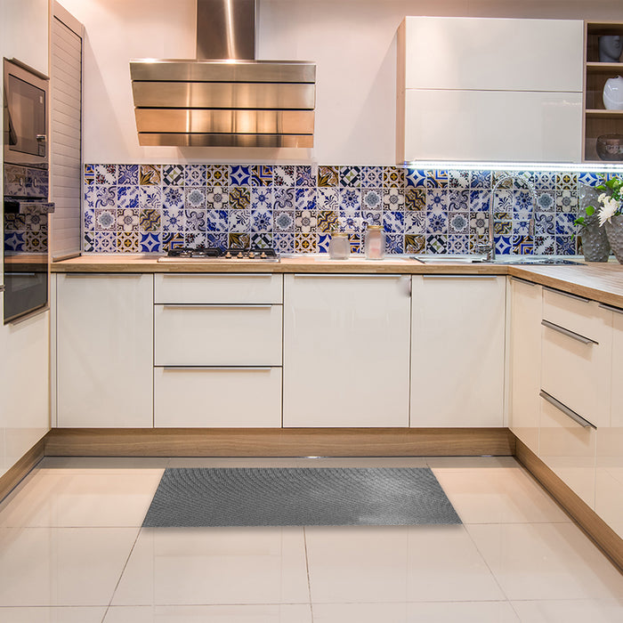 Patterned Gray Rug in a Kitchen, pat3014gry