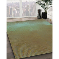 Patterned Oak Brown Rug, pat3014lblu