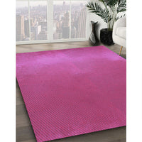 Patterned Deep Pink Rug, pat3014pur