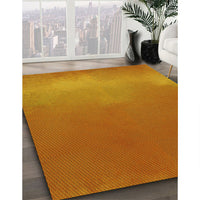 Patterned Orange Red Orange Rug, pat3014yw