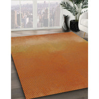 Patterned Orange Novelty Rug, pat3014