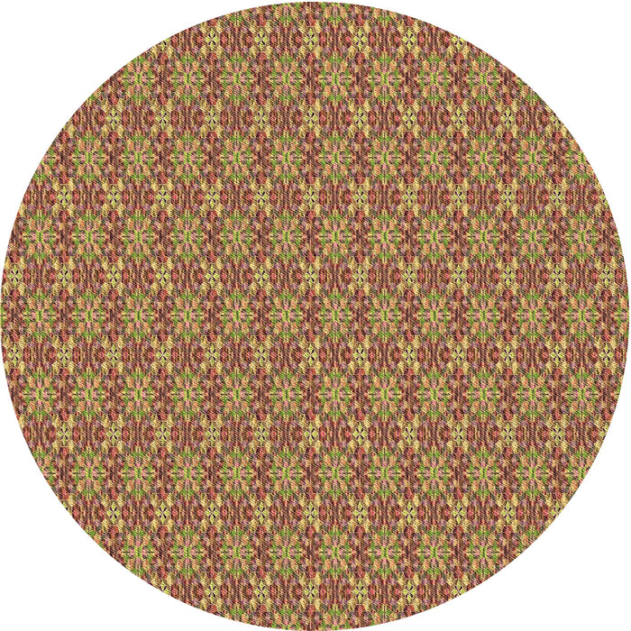 Square Patterned Chestnut Red Rug, pat3016brn