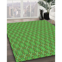 Patterned Green Rug, pat3016grn