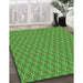 Patterned Green Rug in Family Room, pat3016grn