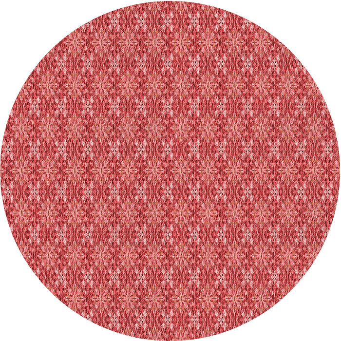 Square Patterned Red Rug, pat3016rd