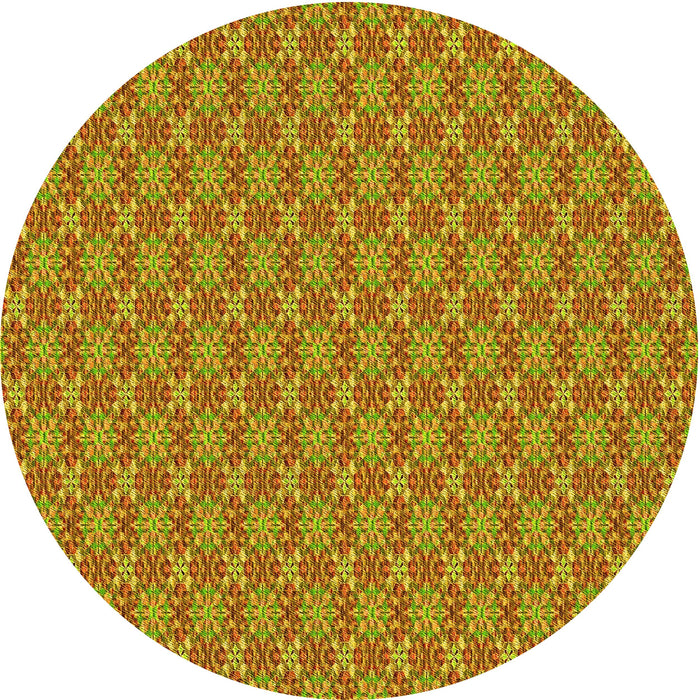 Square Patterned Mahogany Brown Rug, pat3016yw